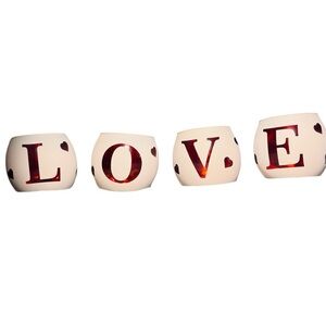 NWOT “LOVE” Votive Tealight Holder Centerpiece Decorations